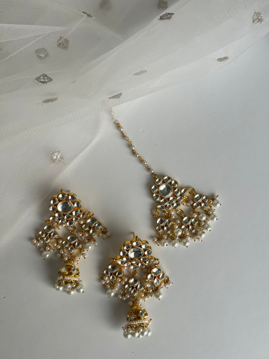 Jane Kundan Earring Set