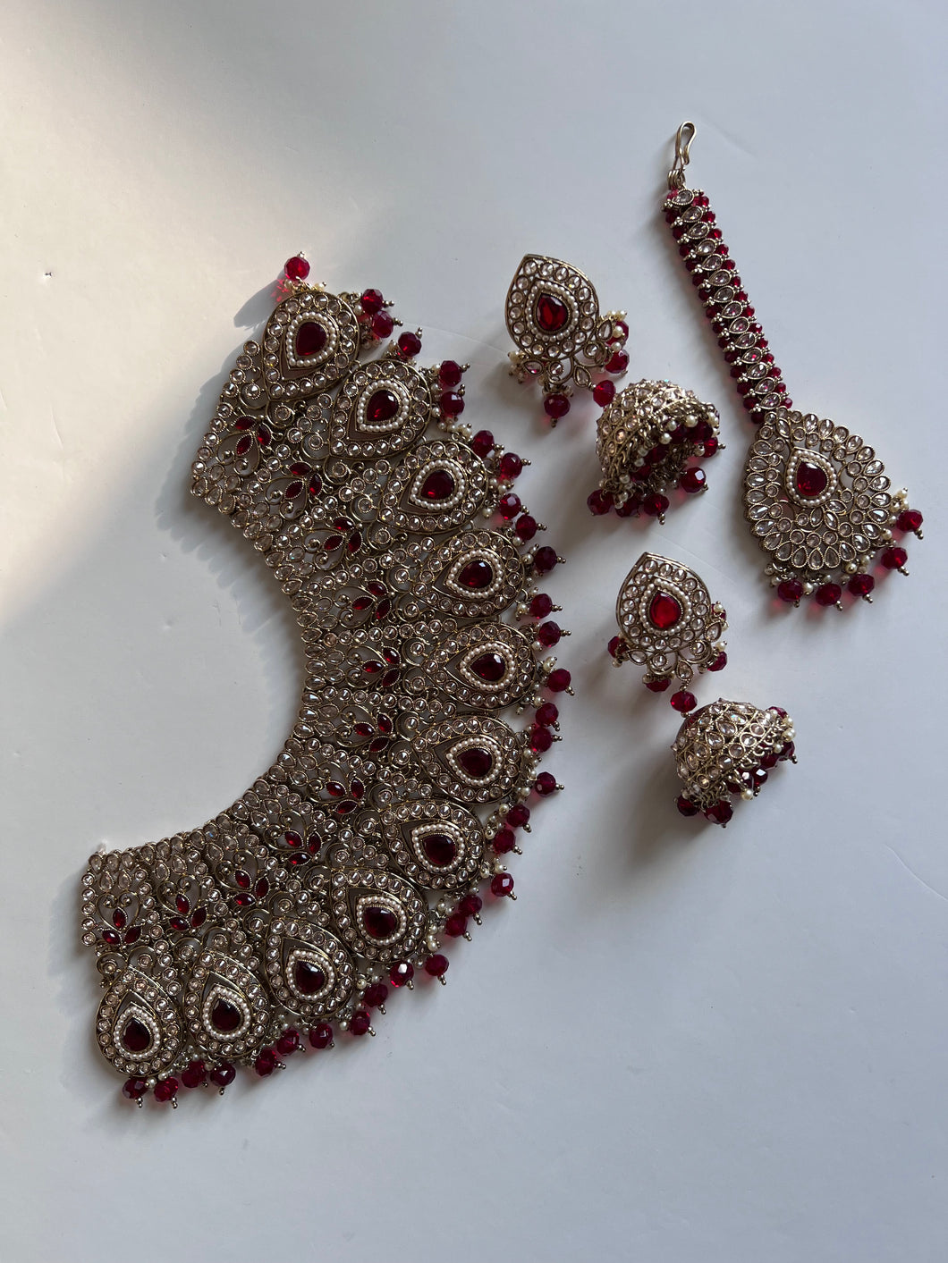 Maroon Bridal Set