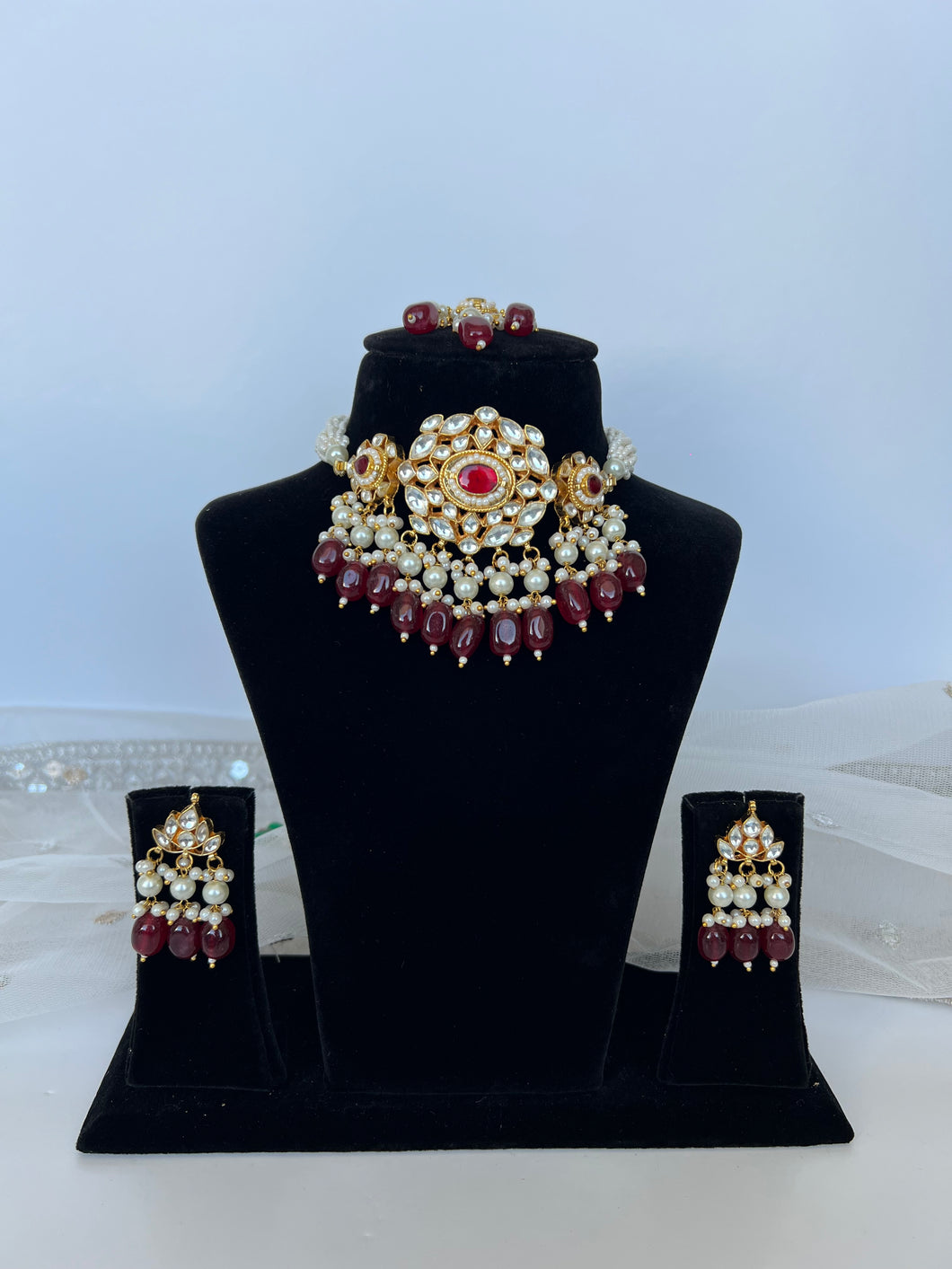 Noor Maroon Set