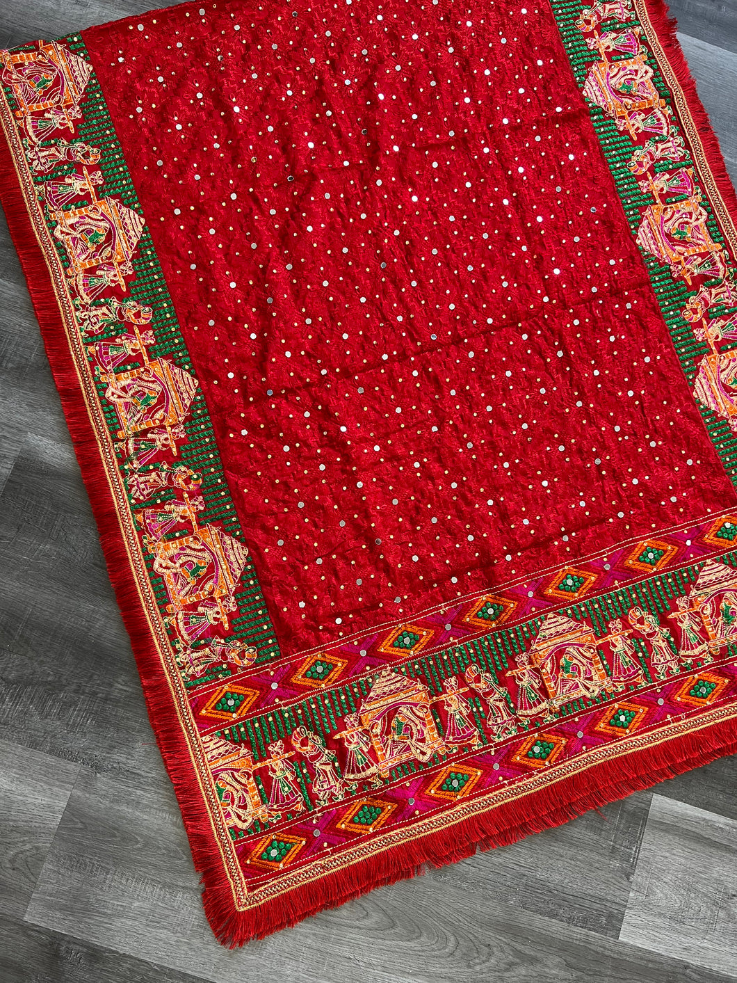 Doli Phulkari Red