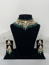 Load image into Gallery viewer, Emerald Green Kundan Set
