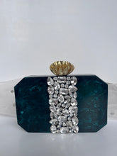 Load image into Gallery viewer, Emerald Green Marble Clutch
