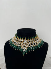 Load image into Gallery viewer, Emerald Green Kundan Set
