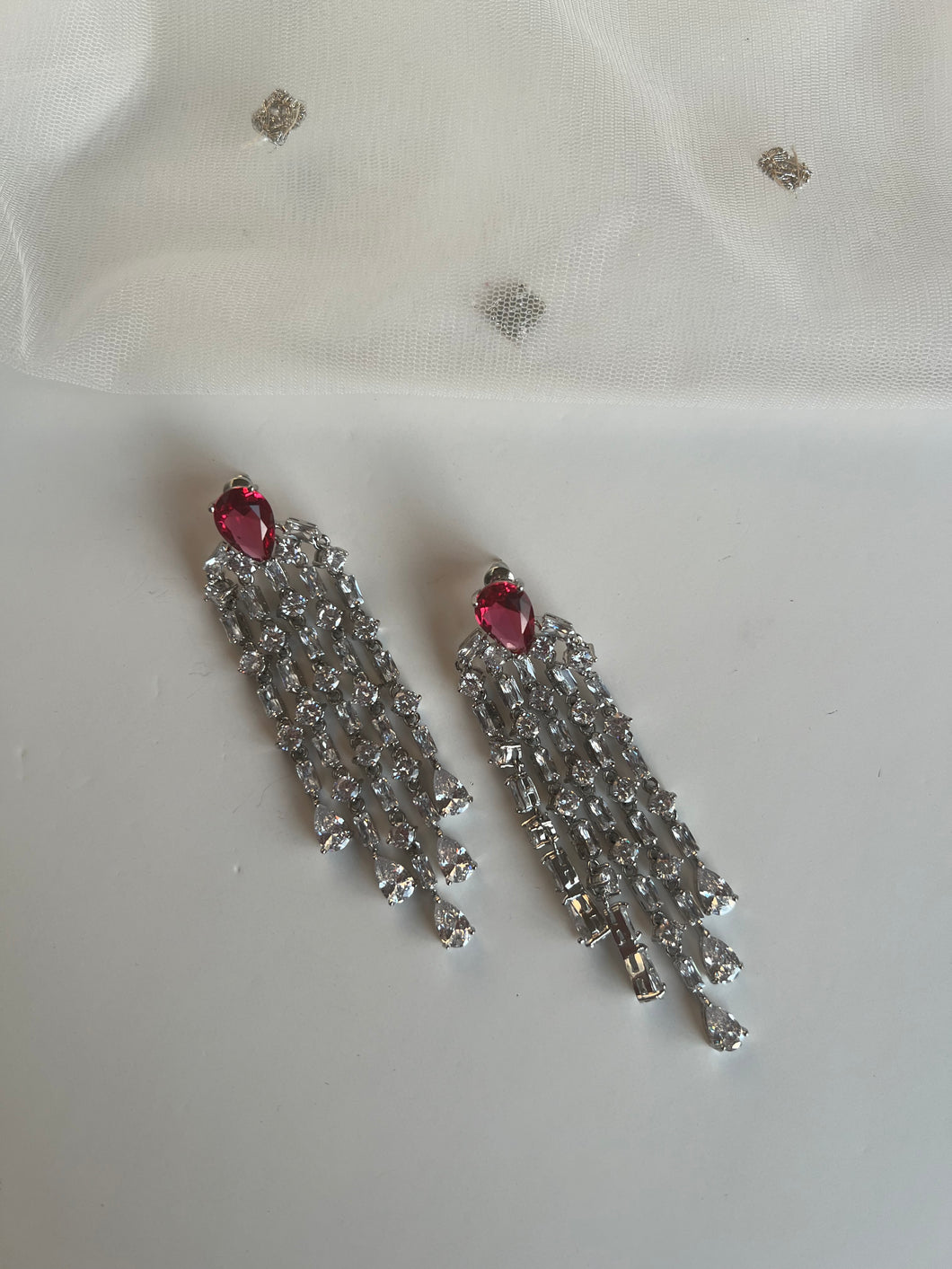 Ruby Diamond Earrings