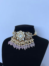 Load image into Gallery viewer, Lotus Kundan Set in Pink
