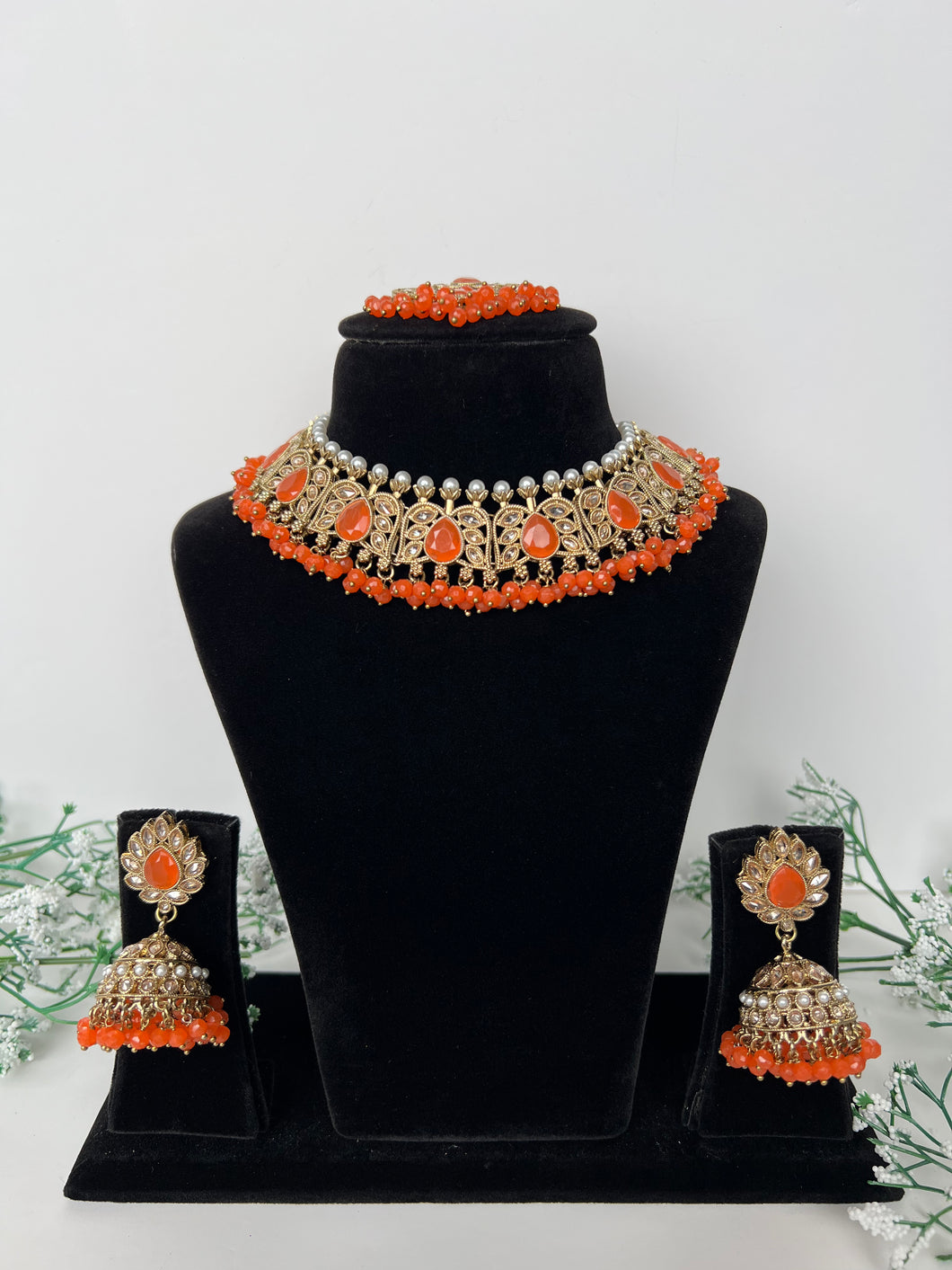 Orange Necklace Set