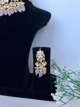 Load image into Gallery viewer, Lotus Kundan Set in Pink
