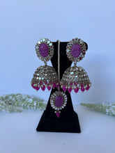 Load image into Gallery viewer, Jodha Jhumki Hot Pink
