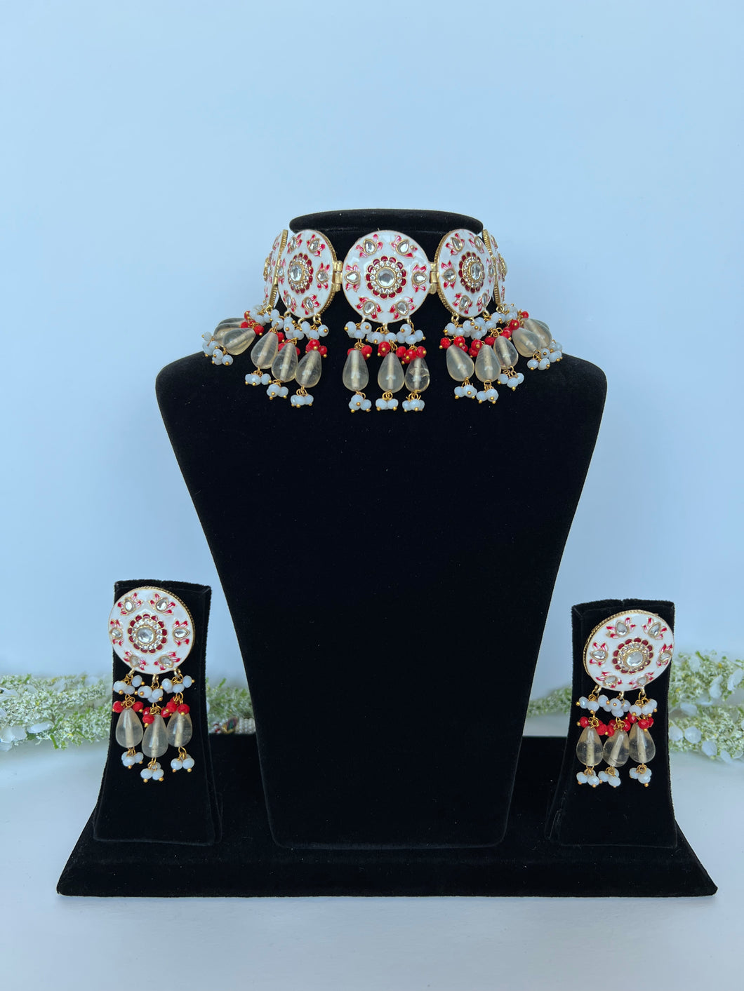 Red Meenakari Choker