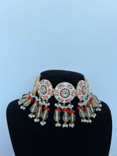 Load image into Gallery viewer, Red Meenakari Choker
